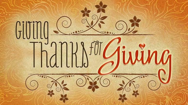 Give Thanks For Giving